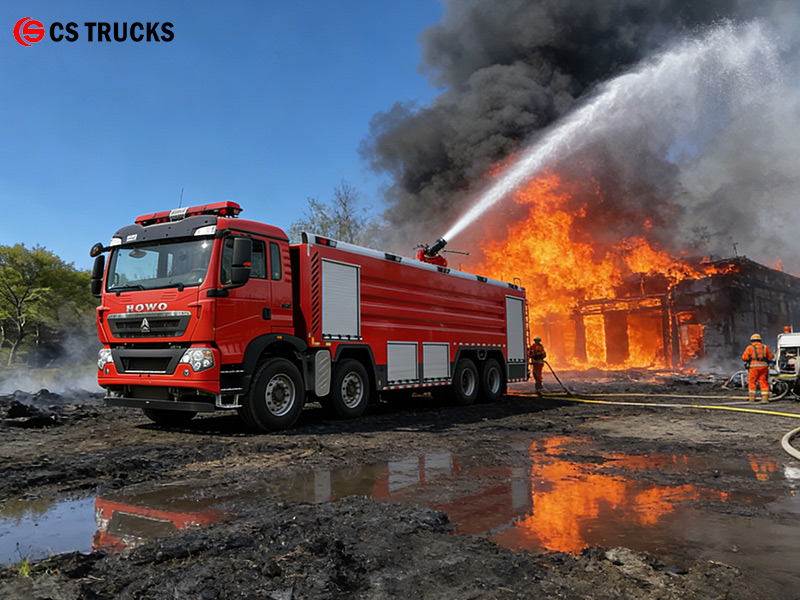 HOWO TX600 8X4 25000L wildland fire truck