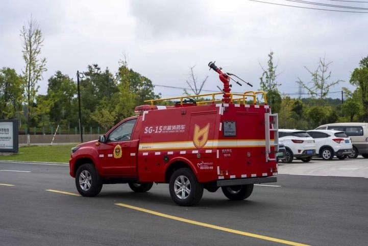 drawing of FOTON RIV equipped fire pickup