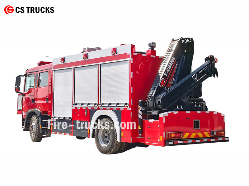 HOWO 4x2 fire rescue truck for sale