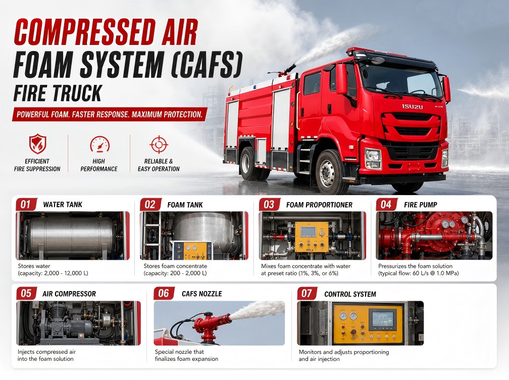 Isuzu foam fire truck working principle Isuzu foam fire truck working principle
