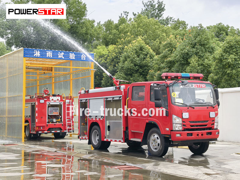 ISUZU foam tanker fire truck testing ISUZU foam tanker fire truck testing