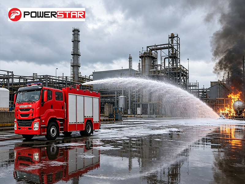 ISUZU GIGA 8000L Official Foam Water Tender for Albania Industrial Fire