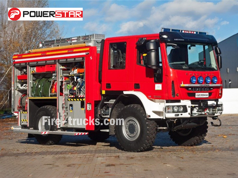 IVECO ML 150E24WS 4x4 Foam Monitor Fire Apparatus 3850L Water Foam Capacity with Szczesniak for Cambodia LNG Storage Tank Fire Suppression