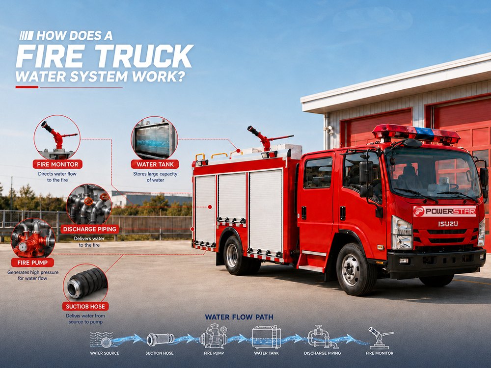 Como Funciona o Sistema de Água de um Caminhão de Bombeiros