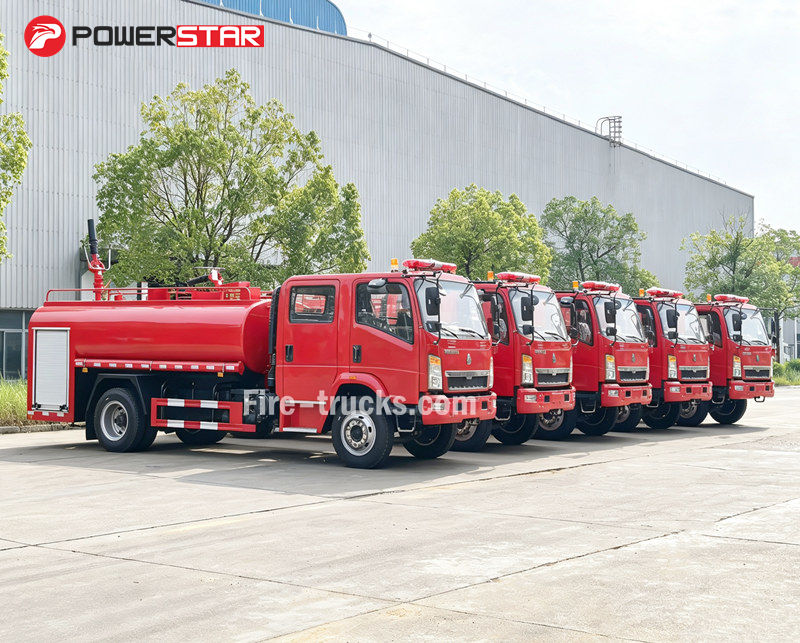 Caminhão de resgate de emergência com espuma para incêndio HOWO de 6 cbm